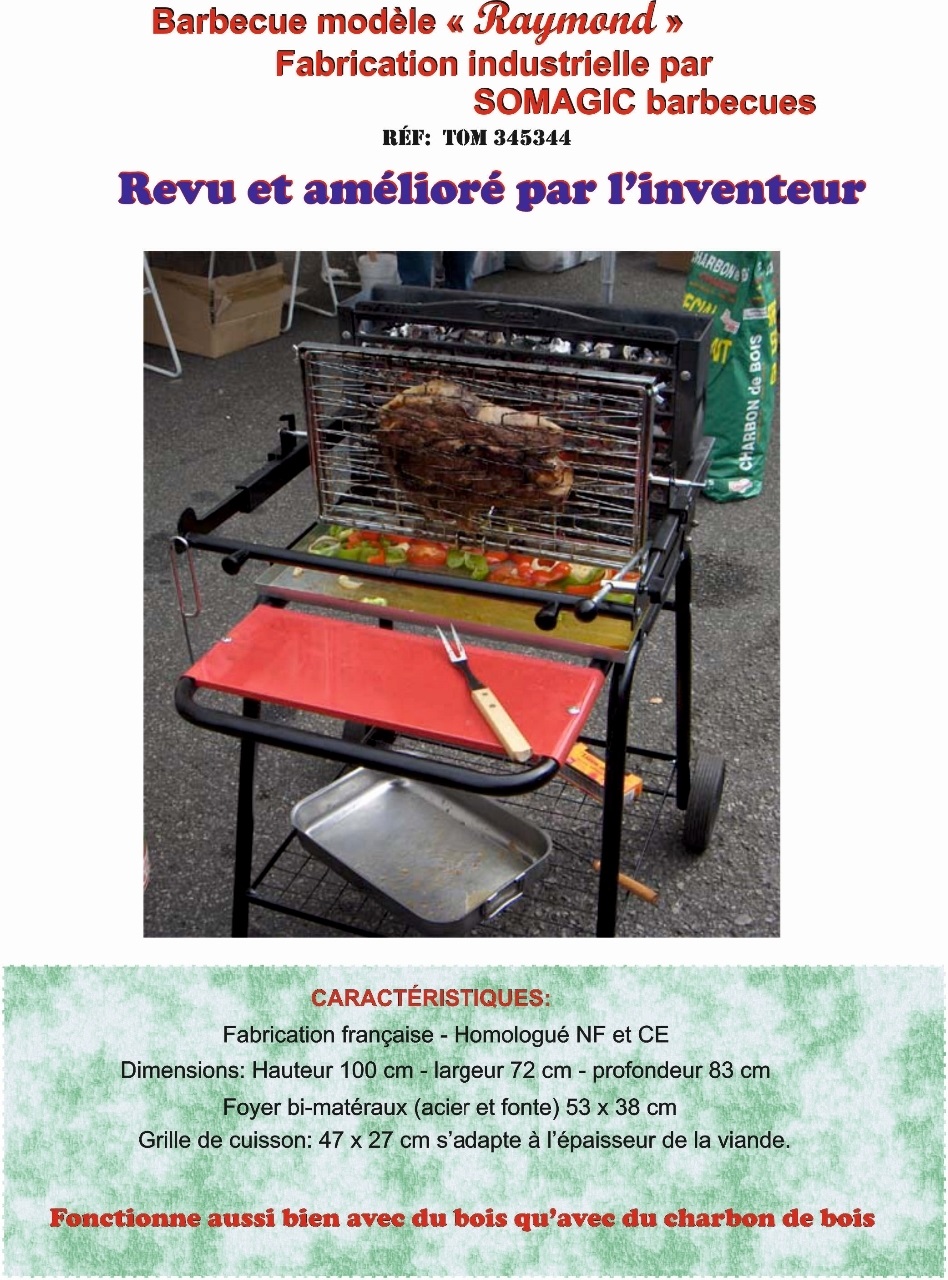 Raymond - Barbecue Charbon Fonte Vertical