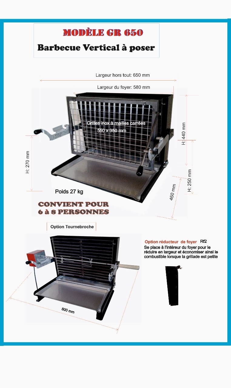 Raymond - Barbecue Charbon Fonte Vertical